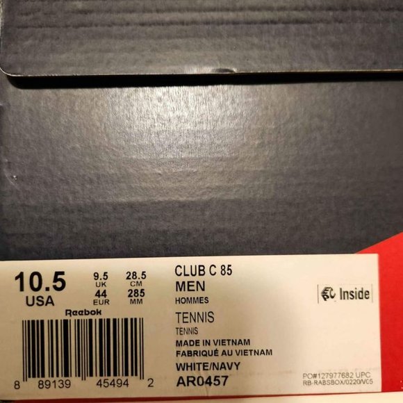 Reebok 10.5 Men Club C 85 NIB - $50 - Picture 3 of 3
